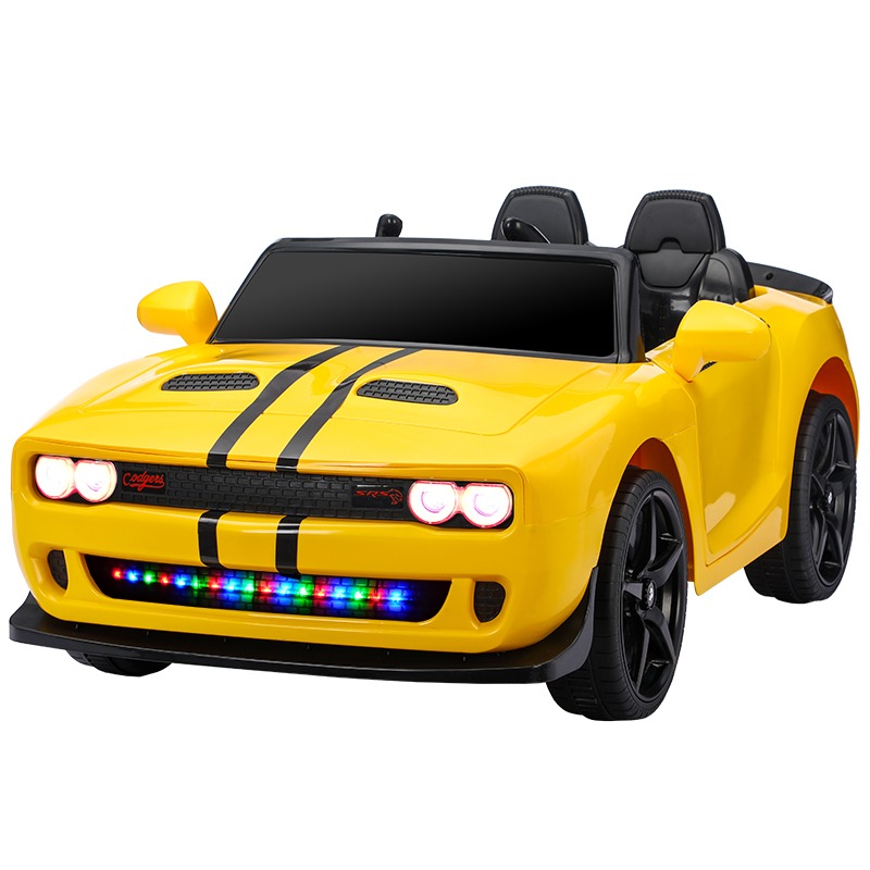 ORBIC KIDS Dodge Challenger Battery Operated Car – Yellow