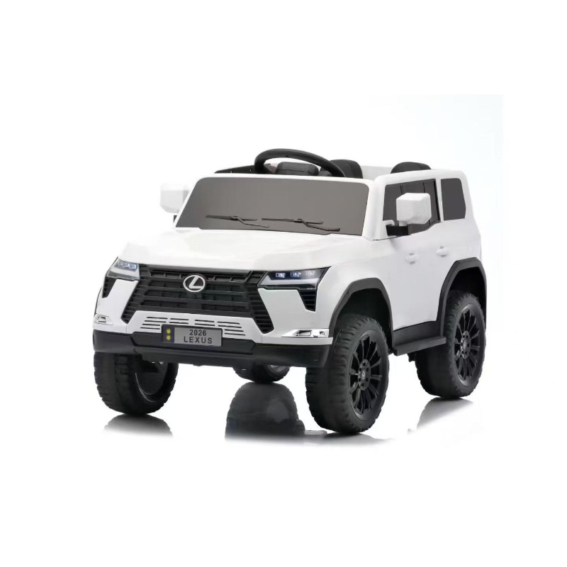 Tobbi Kids Lexus Style Battery Ride on Car 12v With Leather Seat - White